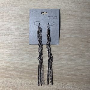 NEW nickel free rhinestone chain earrings